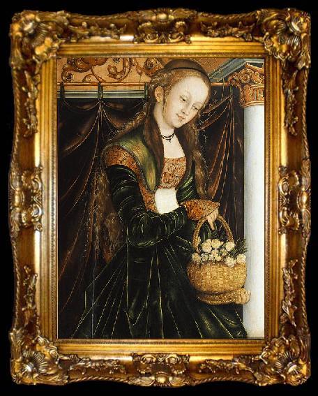 framed  Lucas Cranach Die Heilige Dorothea, ta009-2